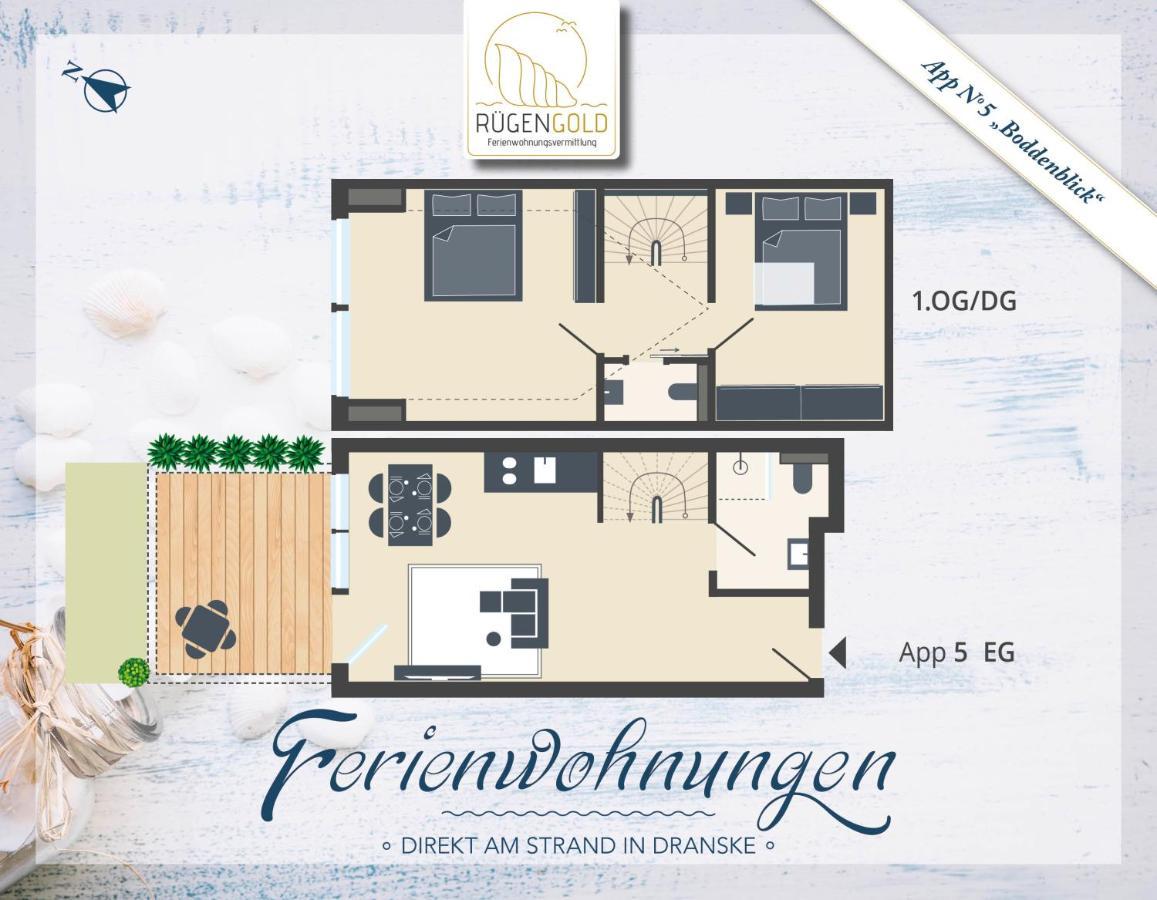 ,,Inselromantik" Appartement 3 Dranske Ngoại thất bức ảnh